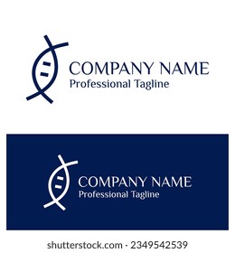 Vector DNA logo and science with line art style. Perfect for your business logo. Modern and simple logo design.
