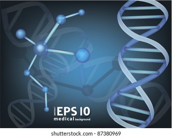 vector dna medical background. eps10 illustration