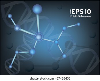 vector dna medical background. eps10 illustration