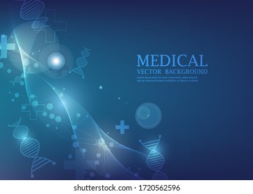 vector dna medical.abstract medical wallpaper.