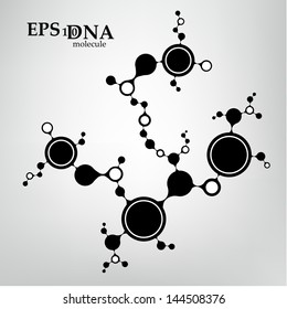 Vector DNA microbiology molecule structure background illustration. New molecular eps10 vector illustration.