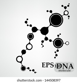 Vector DNA microbiology molecule structure background illustration. New molecular eps10 vector illustration.