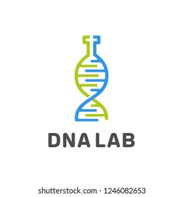 Vector DNA molecule line icon. Symbol and sign illustration design. DNA lab icon