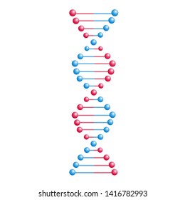 Vector DNA molecule, structure with chromosomes. Helix spiral with genetic code. Molecular biology andgenetic engineering studies concept. Biotechnology and genes science, education design element