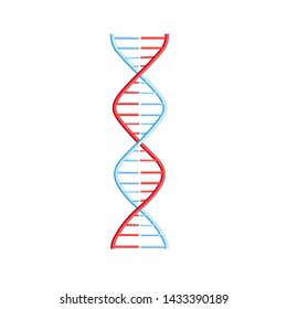 Vector DNA molecule, structure with chromosomes. Helix spiral with genetic code. Molecular biology andgenetic engineering studies concept. Biotechnology and genes science, education design element