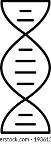 Vector Dna Outline Icon Design
