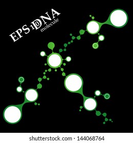 Vector DNA scientific molecule structure pattern illustration. New molecular eps10 vector medical illustration.
