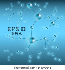 Vector DNA scientific molecule structure pattern illustration. New molecular eps10 vector medical illustration.