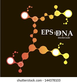 Vector DNA scientific molecule structure pattern illustration. New molecular eps10 vector medical illustration.