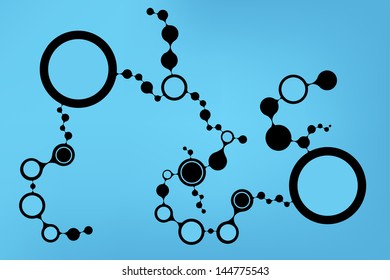 Vector DNA scientific molecule structure pattern illustration. New molecular eps10 vector medical illustration.