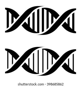 vector DNA simple black symbols