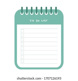 Vector of to do list with check box and blank space memo.