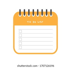 Vector of to do list with check box and blank space memo.