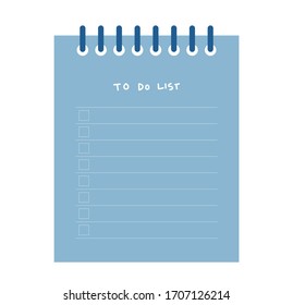 Vector of to do list with check box and blank space memo.