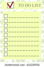 Vector to do list - color planner,daily planner