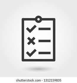Vector, To do list, Line Icon with shadow