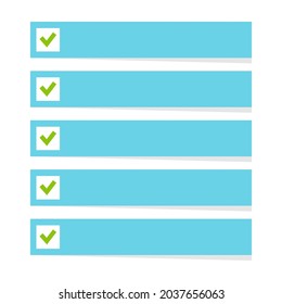 Vector to do list. Lines with check boxes. checklist for note.