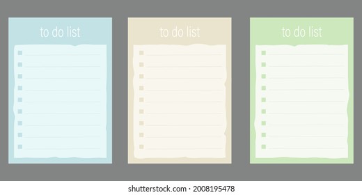Vector to do lists for planning, diary, organizer and scrapbooking.