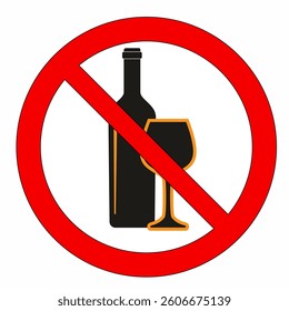 Vector do not drink sign