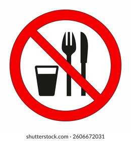 Vector Do not Eat Do not Drink Sign