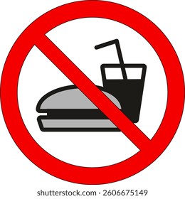 Vector do not eat do not drink sign