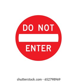 Do Not Enter Sign Isolated On Stock Illustration 1264392442