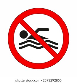 Vector Do not Swimming Sign Symbol