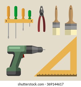 Vector do it yourself kit. Flat design.