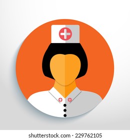 Vector doctor avatar web icon.Eps10. 