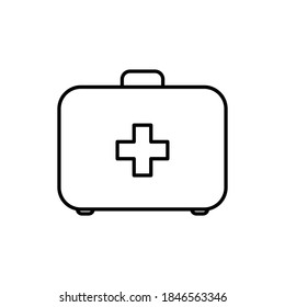 Icono del bolso del Vector Doctor sobre fondo blanco aislado para UI/UX y sitio web.