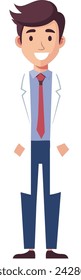 Vector doctor cartoon character standing