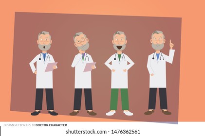 vector of doctor character design