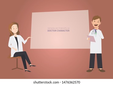 vector of doctor character design
