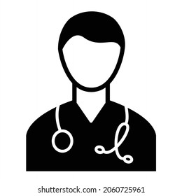 Vector Doctor Glyph Icon Design
