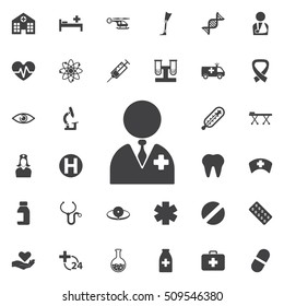 Vector doctor Icon. Medical concept set.