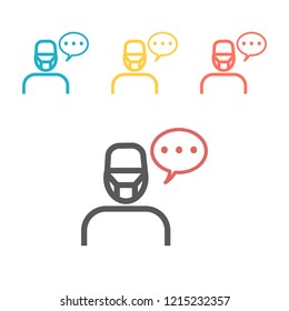 Vector doctor line icon. Vector sign for web graphic.