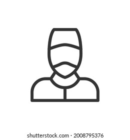 Vector doctor line icon. Symbol in trendy outline style. Vector illustration isolated on a white background. 
