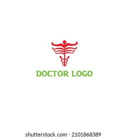 Vector doctor logo or minimalist medical logo