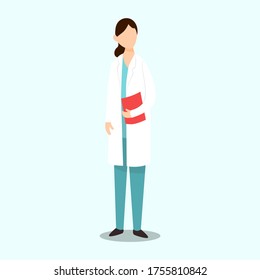 doctor vectorial con posición de stand