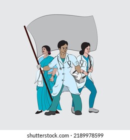 
Vector Doctors and Nurse Illustration