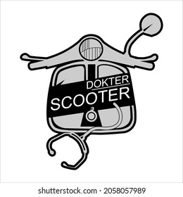 vector of a doctor's scooter, good for reference design