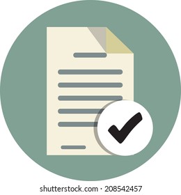 Icono de comprobación de documento del vector