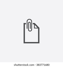 Vector document clip Icon