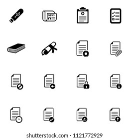 Vector Document File Format - Archive Office Papers. Business And Computer Icons Set

