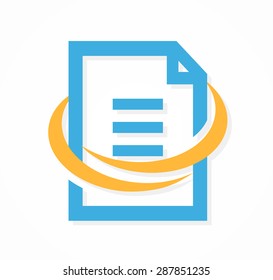Vector document file logo or icon