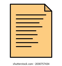 Vector Document Filled Outline Icon Design
