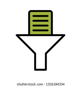  Vector Document Filter Icon
