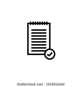 Vector document icon with Ok glyph