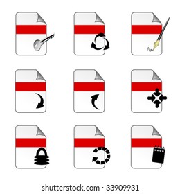 Vector document icon templates