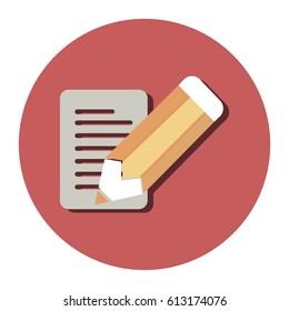 Vector document and pencil Icon